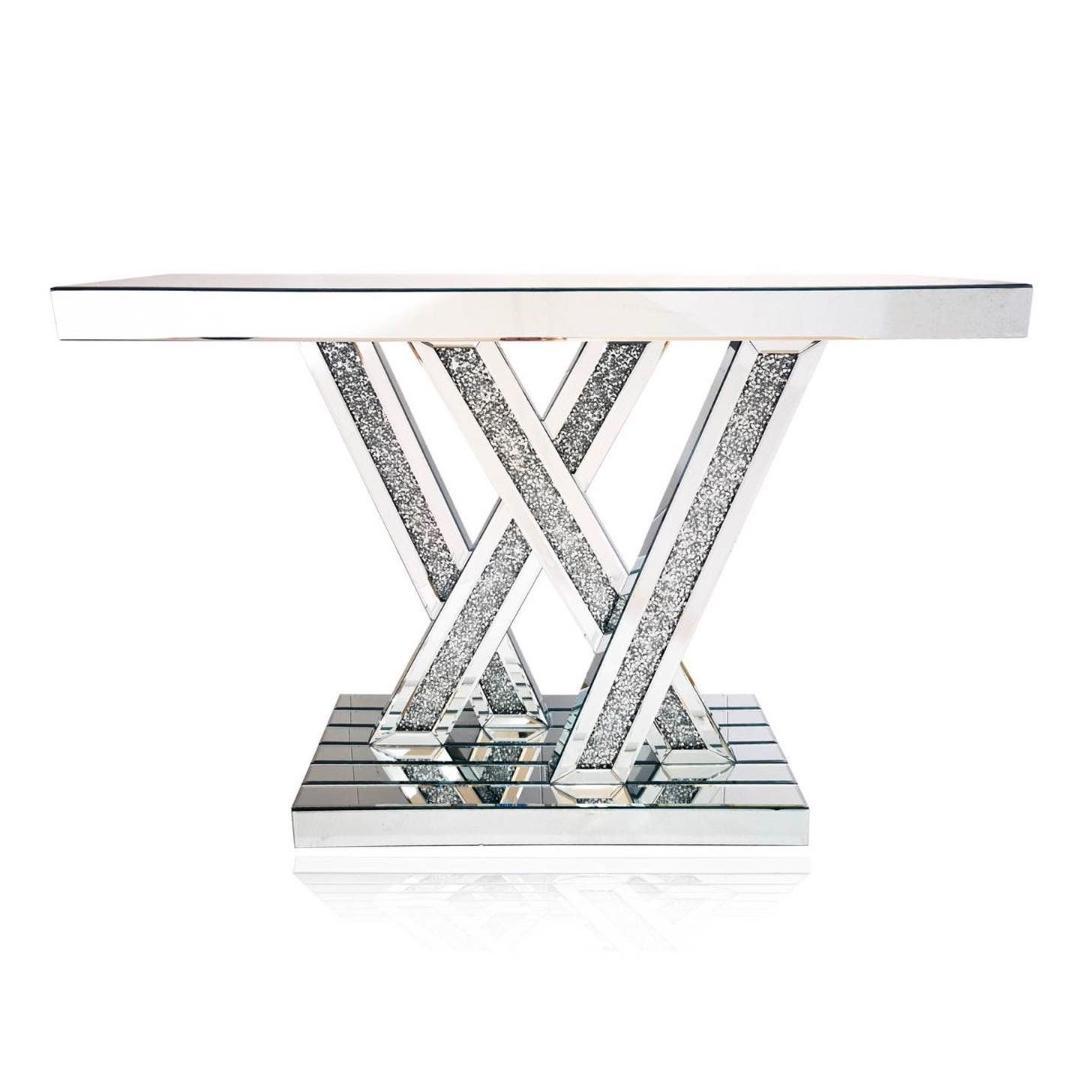 クリスタル付き鏡張りサイドボード