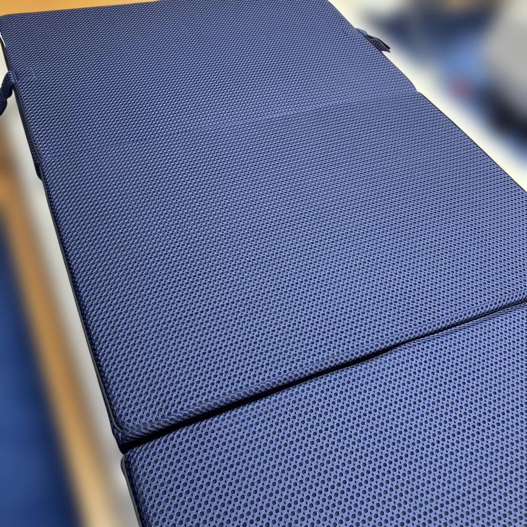 昭和西川Body Fresh シングル 3つ折りマットレス ネイビー 敷きマット