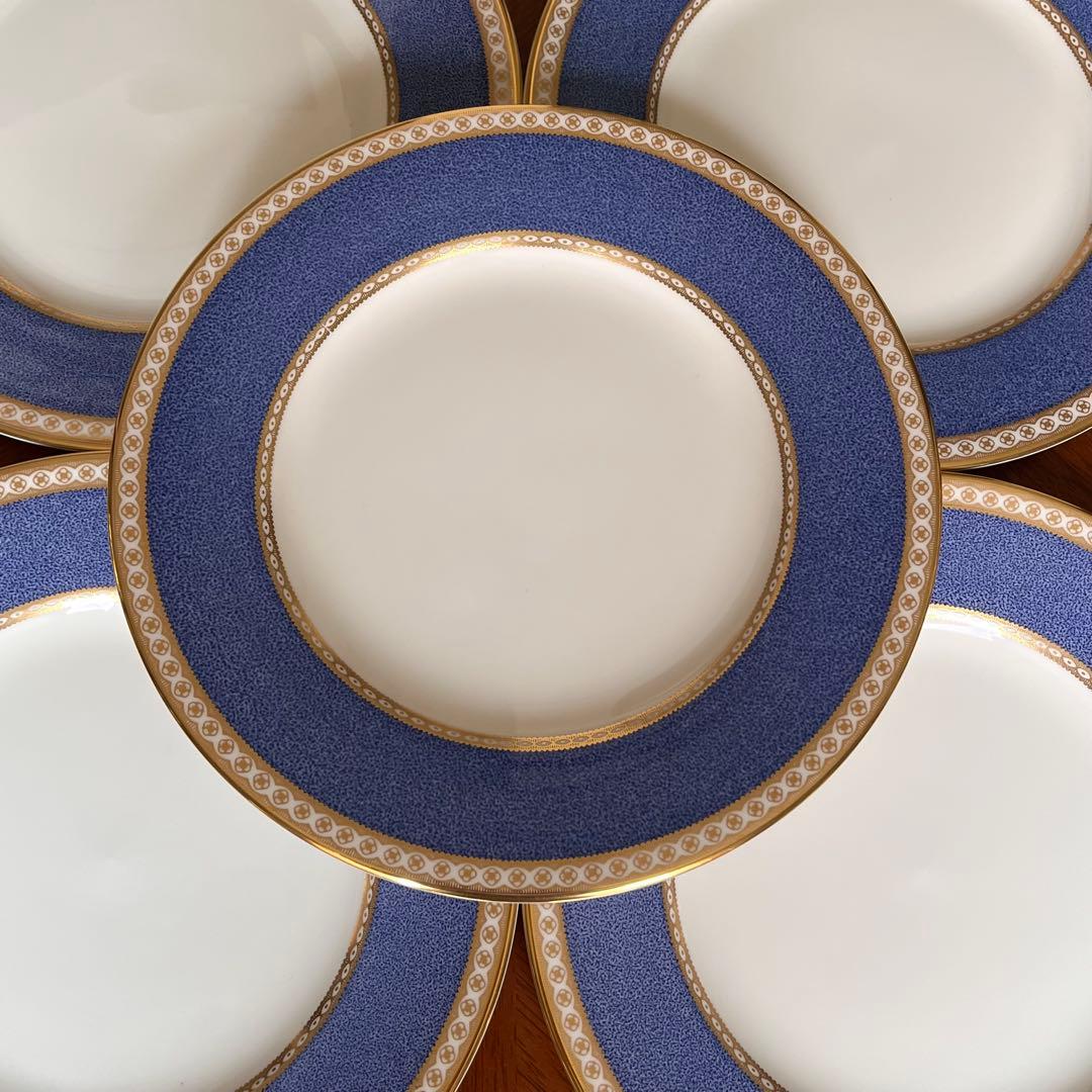 【黒壺美品】ウェッジウッド★ユーランダーパウダーブルー★中皿5枚