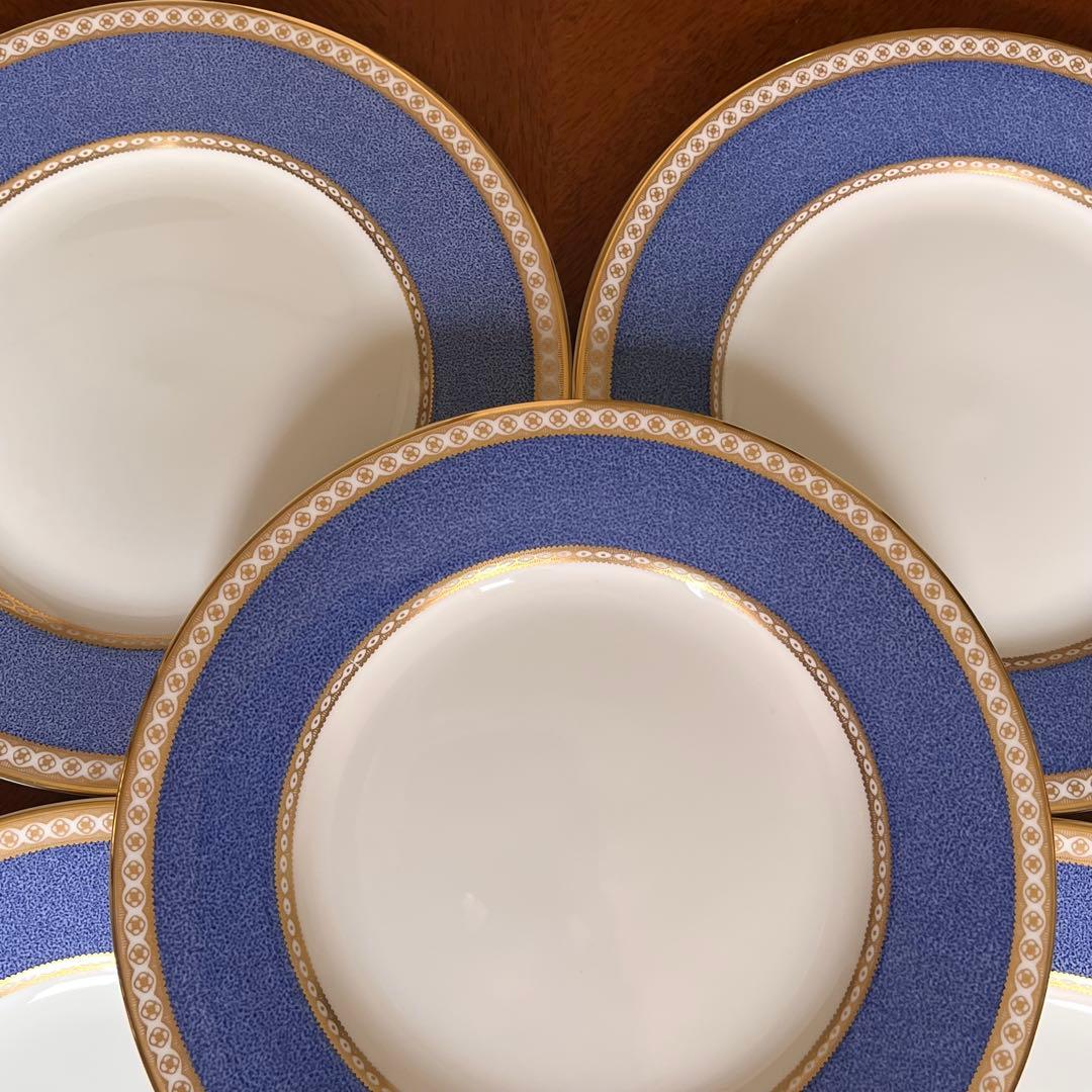 【黒壺美品】ウェッジウッド★ユーランダーパウダーブルー★中皿5枚