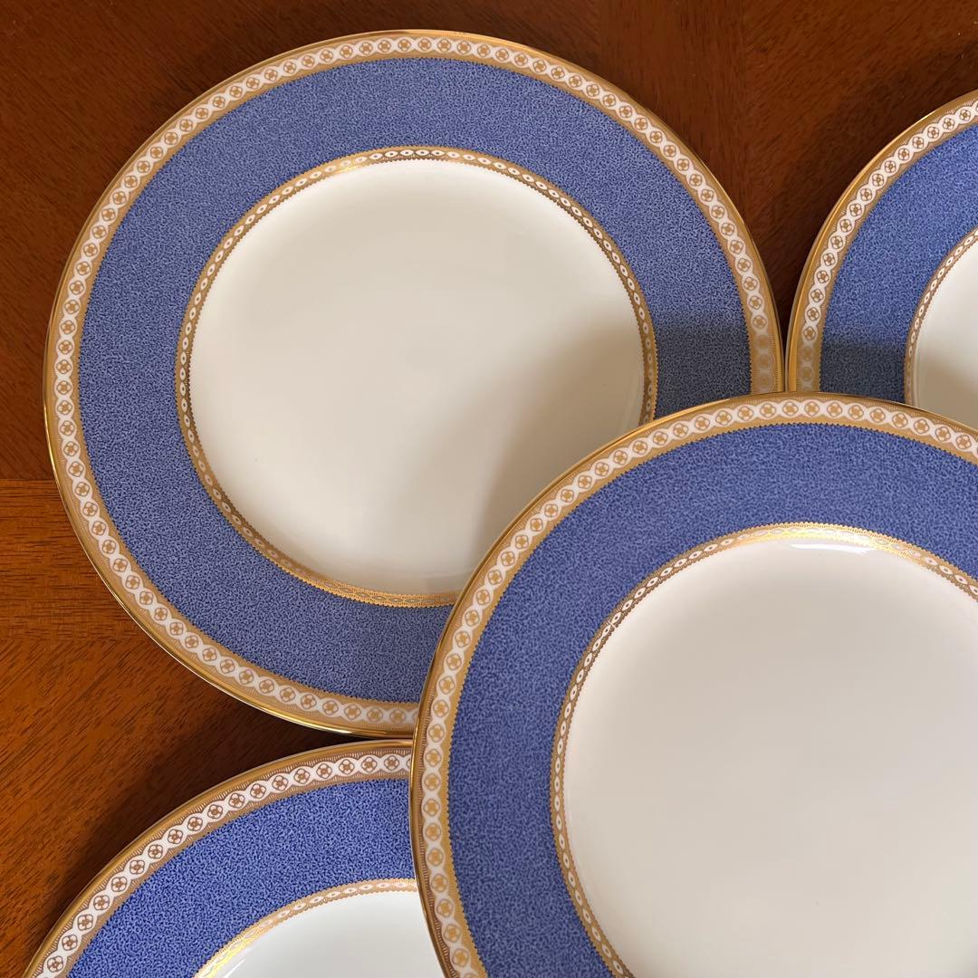 【黒壺美品】ウェッジウッド★ユーランダーパウダーブルー★中皿5枚