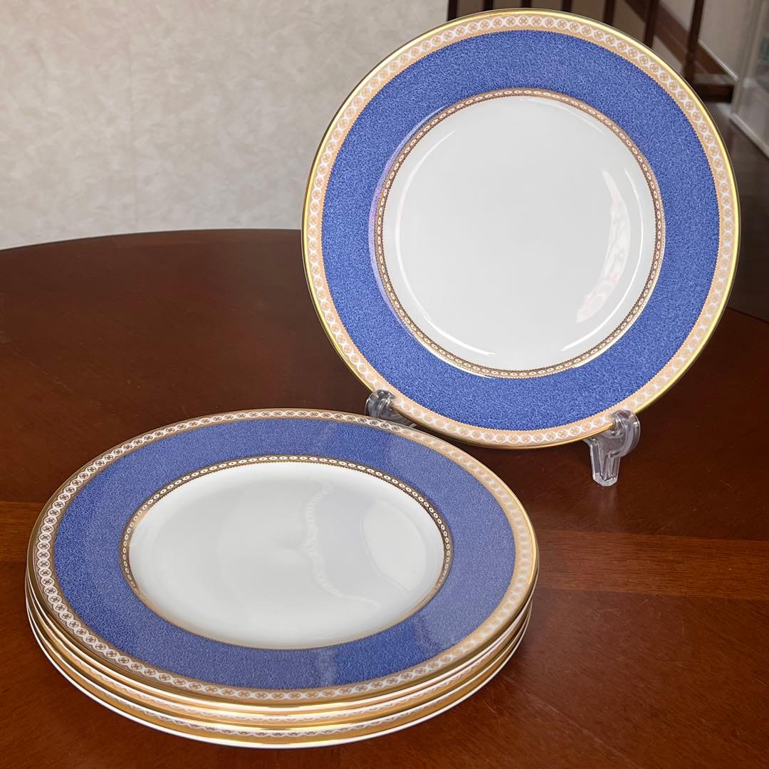 【黒壺美品】ウェッジウッド★ユーランダーパウダーブルー★中皿5枚