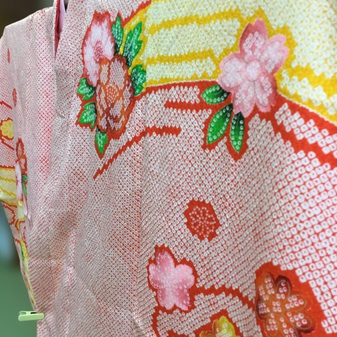 【新品】七五三用 着物　絹100％　長襦袢付　7歳　130 140cmサイズ