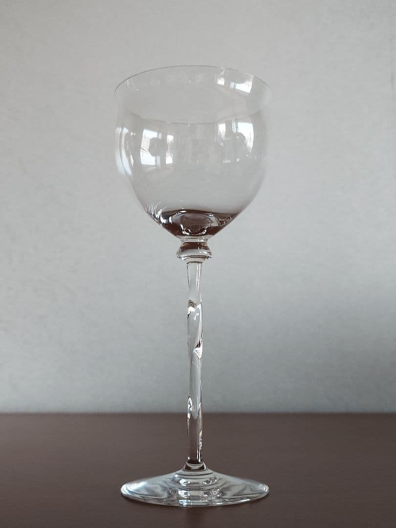 ビクトリア　ビンテージイタリア製ツイスト柄 ワイングラス 2個セット