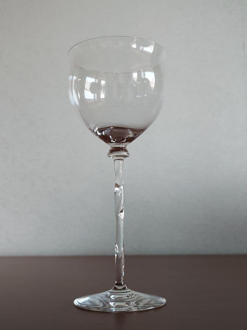 ビクトリア　ビンテージイタリア製ツイスト柄 ワイングラス 2個セット