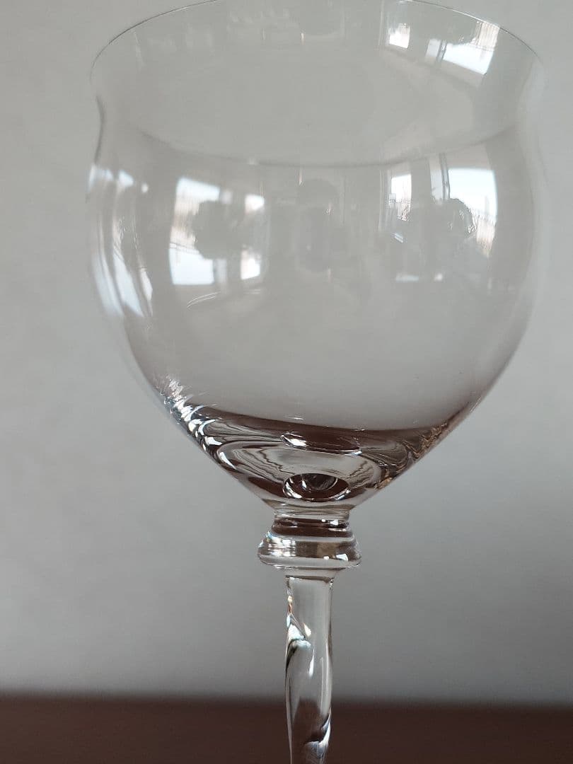 ビクトリア　ビンテージイタリア製ツイスト柄 ワイングラス 2個セット