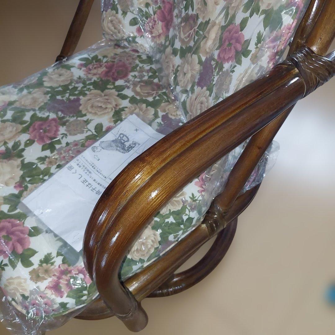 ラタン 回転椅子 新品 籐 レトロ アジアン家具