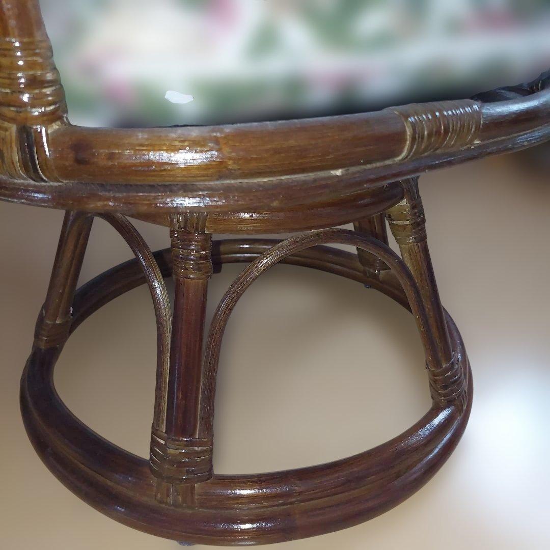 ラタン 回転椅子 新品 籐 レトロ アジアン家具
