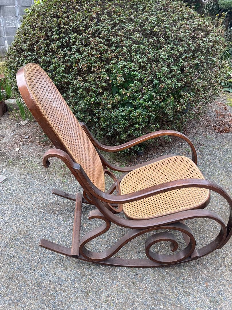 ロッキングチェア ウィッカー ブラウン
