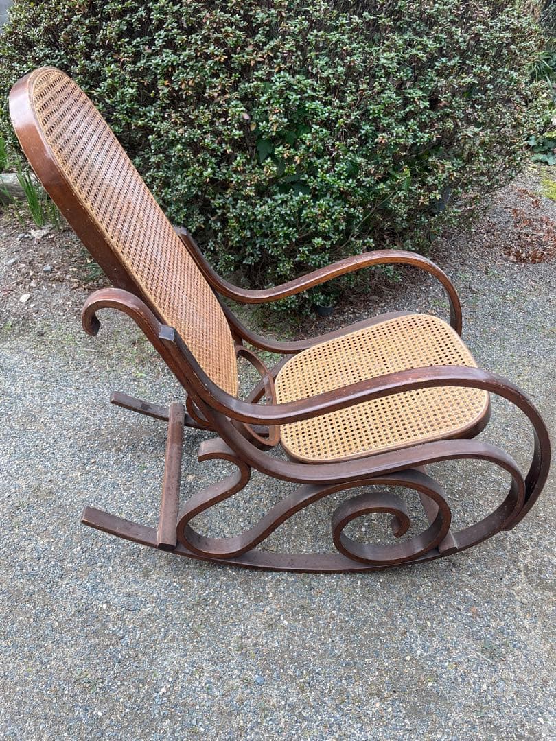 ロッキングチェア ウィッカー ブラウン