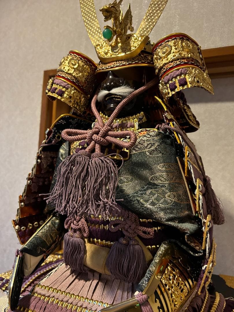 五月人形　鎧兜　端午　節句　甲冑師　平安武人　京染め正絹織