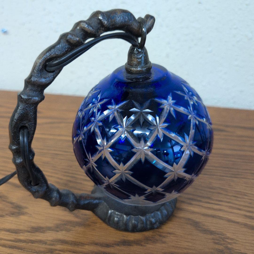 切子ランプ　ガラスランプ