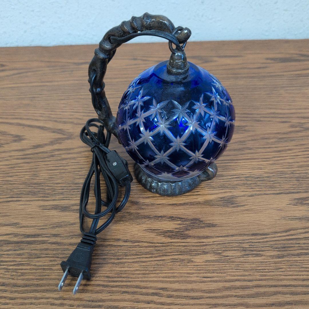 切子ランプ　ガラスランプ