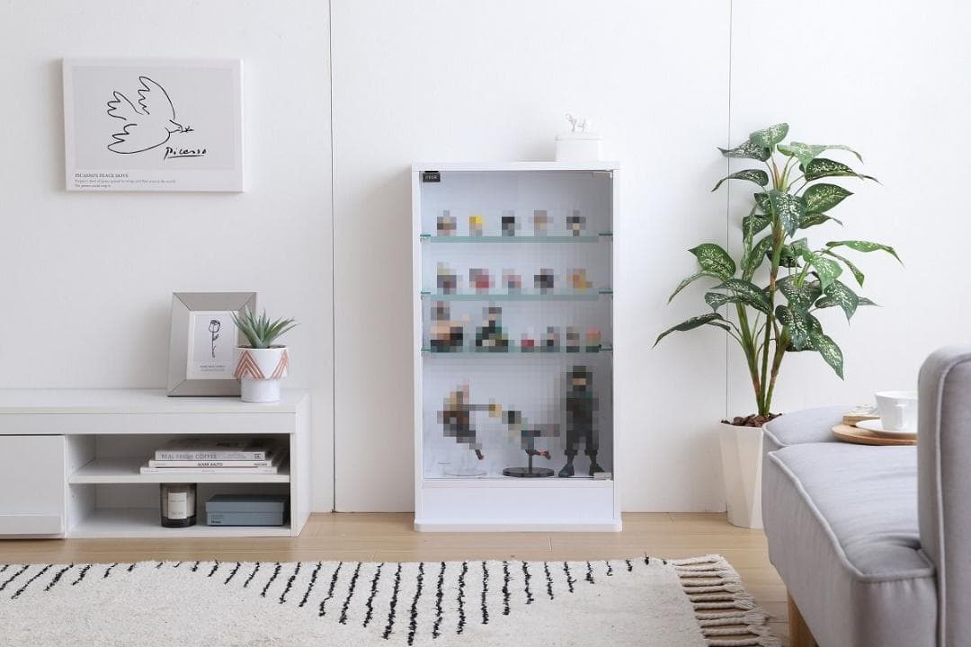 ２個セット 【幅46cm×奥行18cm】コレクションケース　ホワイト