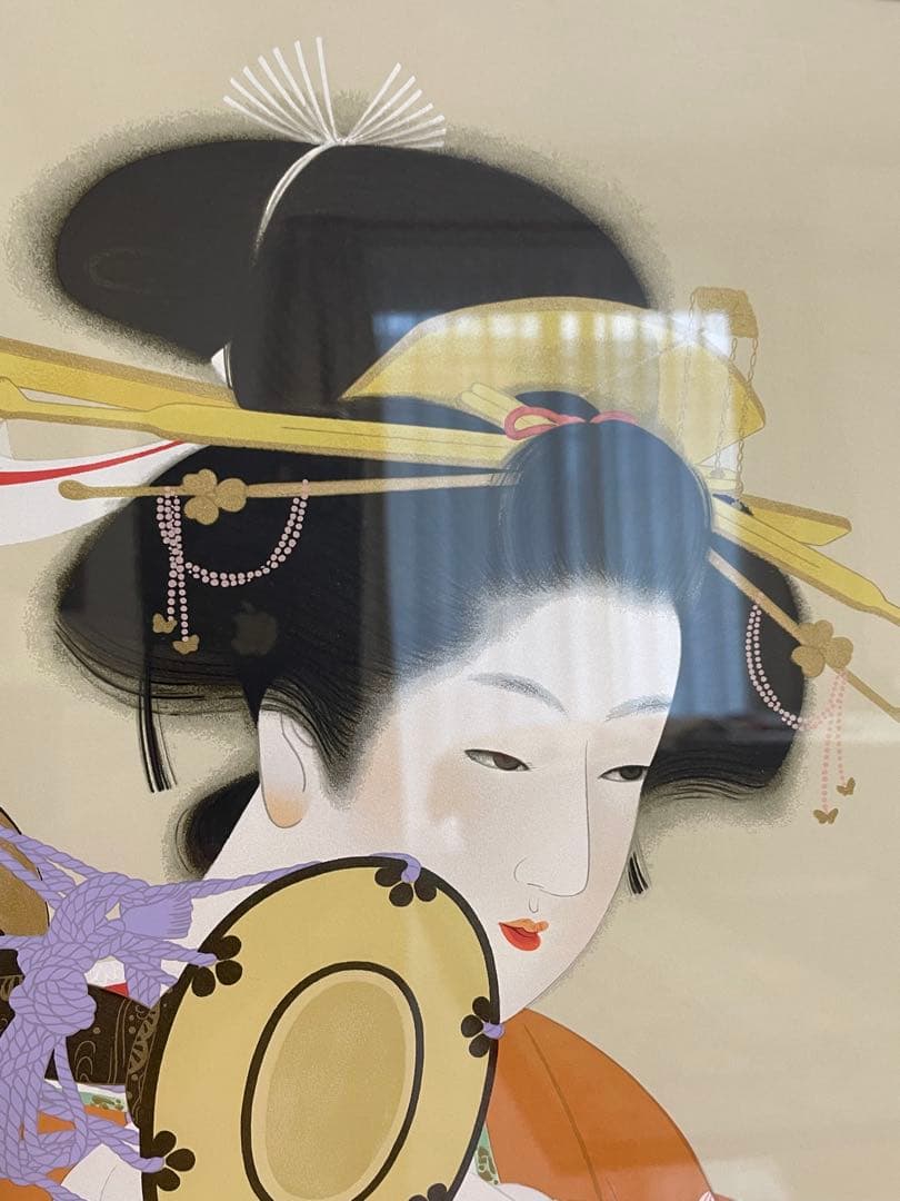 保証書つき　上村松園　鼓の音