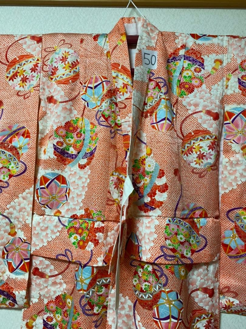 No.50アンティーク子供着物七五三着丈94.5センチ裄丈54センチ