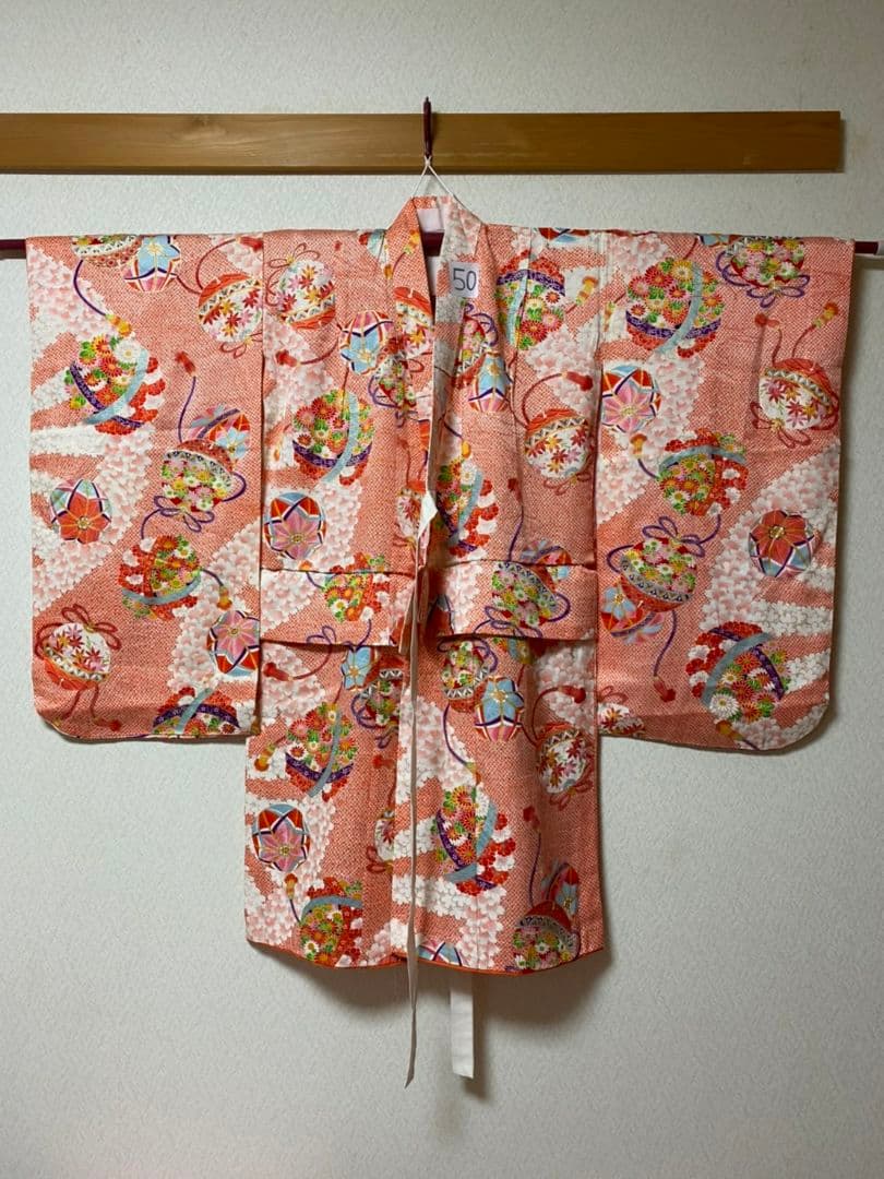 No.50アンティーク子供着物七五三着丈94.5センチ裄丈54センチ