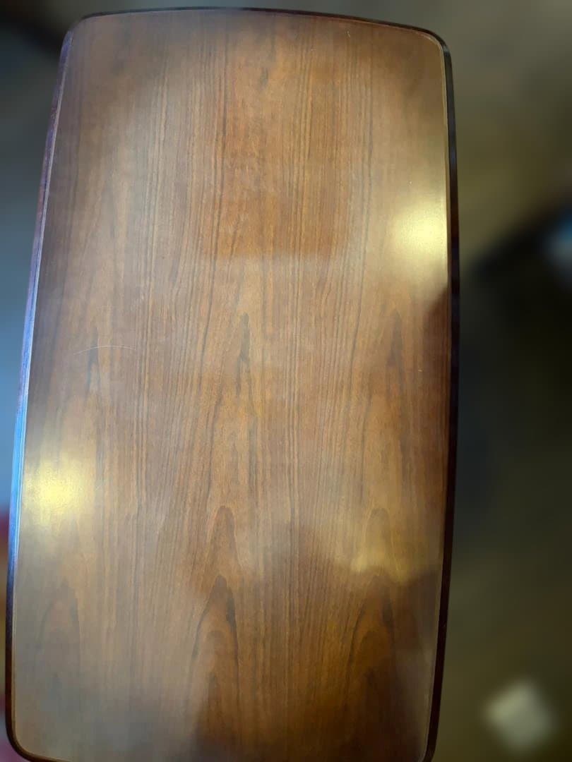 カリモク 机 木製デスク ローテーブル レトロ　コロニアル　アンティーク家具