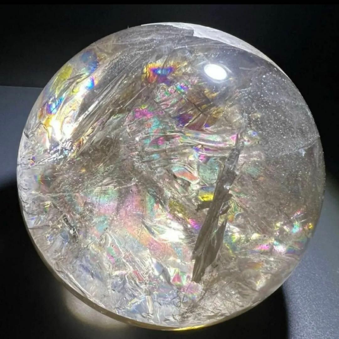 ✳️専用‼️超激安出品☆超極上大玉☆スーパーレインボー‪☆スモーキークォーツ 丸玉
