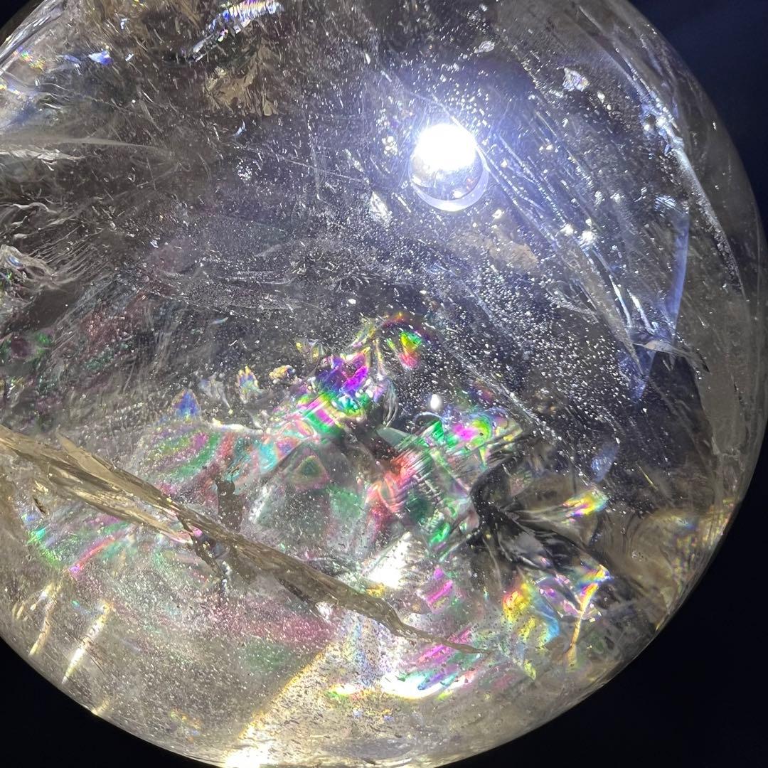 ✳️専用‼️超激安出品☆超極上大玉☆スーパーレインボー‪☆スモーキークォーツ 丸玉