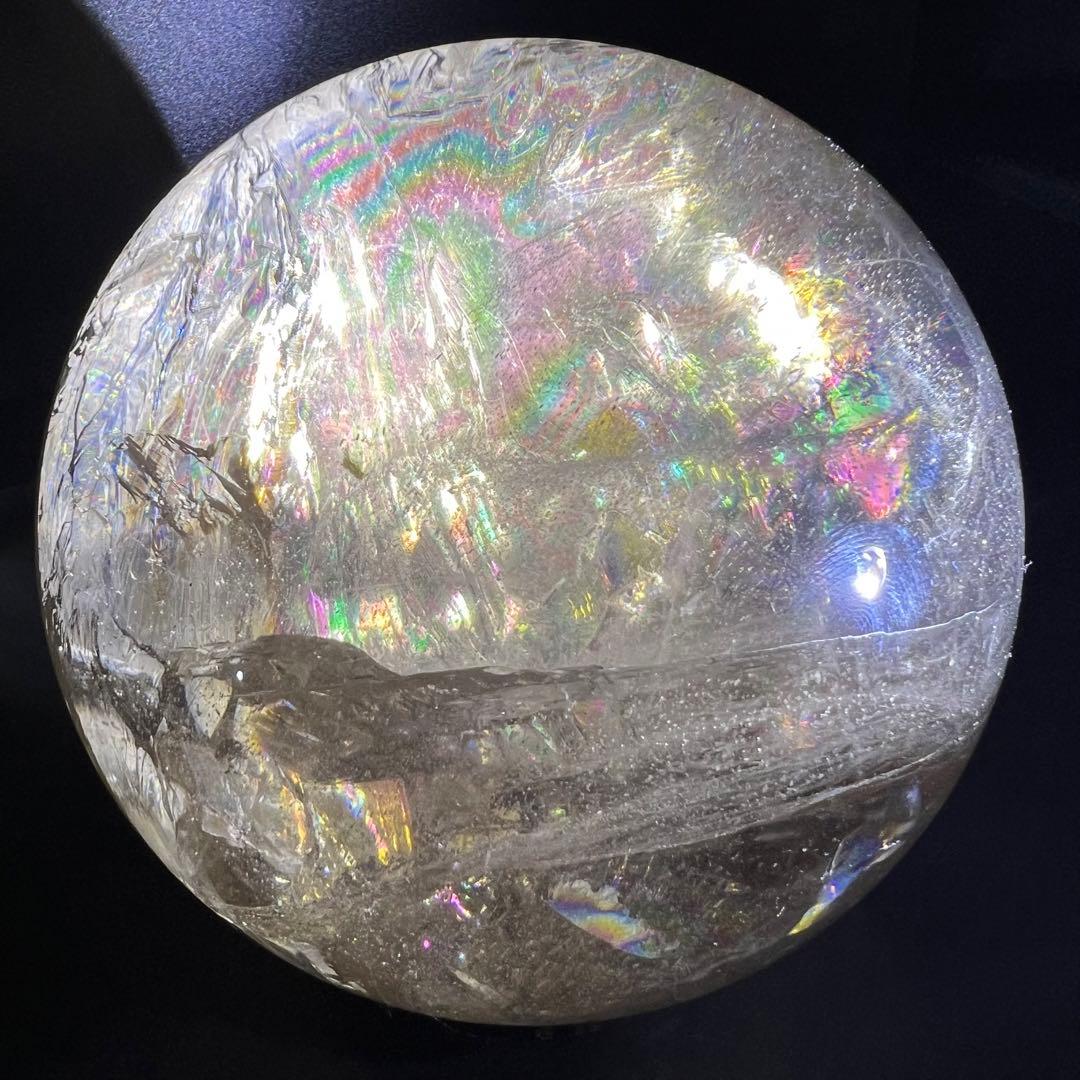 ✳️専用‼️超激安出品☆超極上大玉☆スーパーレインボー‪☆スモーキークォーツ 丸玉