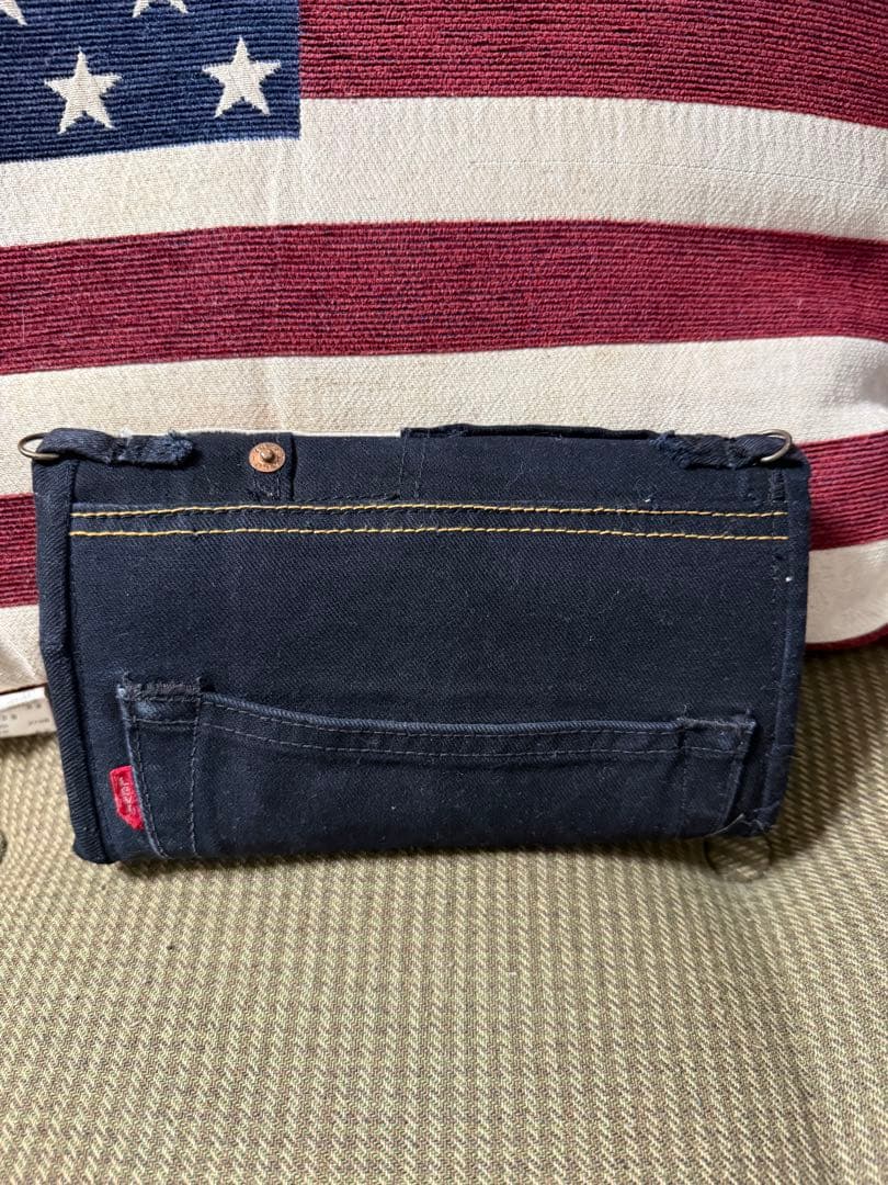 リーバイス ブラックデニム リメイク ウォレット