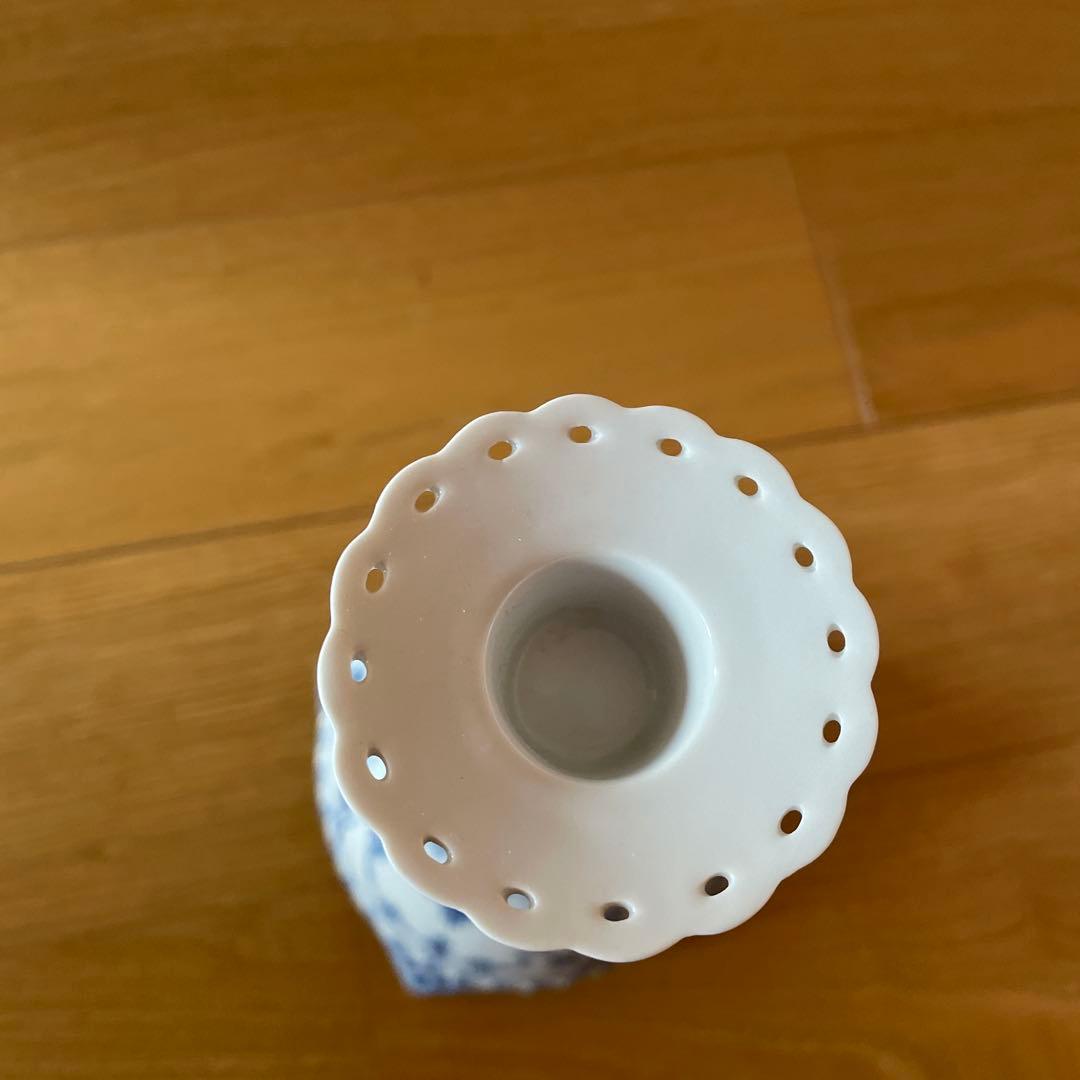 ロイヤルコペンハーゲン　ブルーフルテッドレースキャンドルスタンド　未使用品