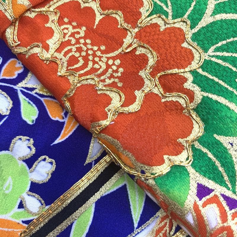 406ag11□七五三 七歳 女児 着物のみ 花車文□タグ付き未使用品