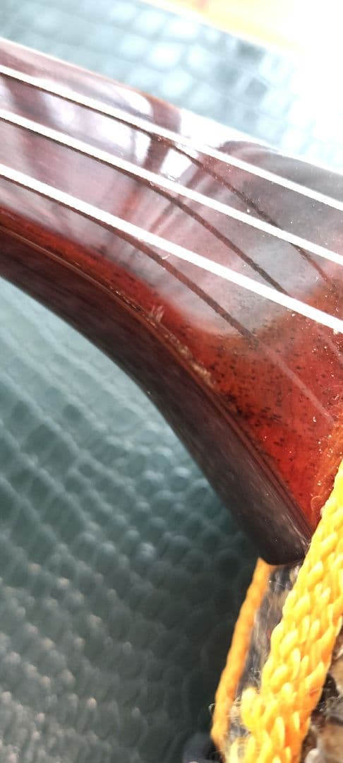 三線 黒檀 本皮一枚張りカマゴン 知念大工型