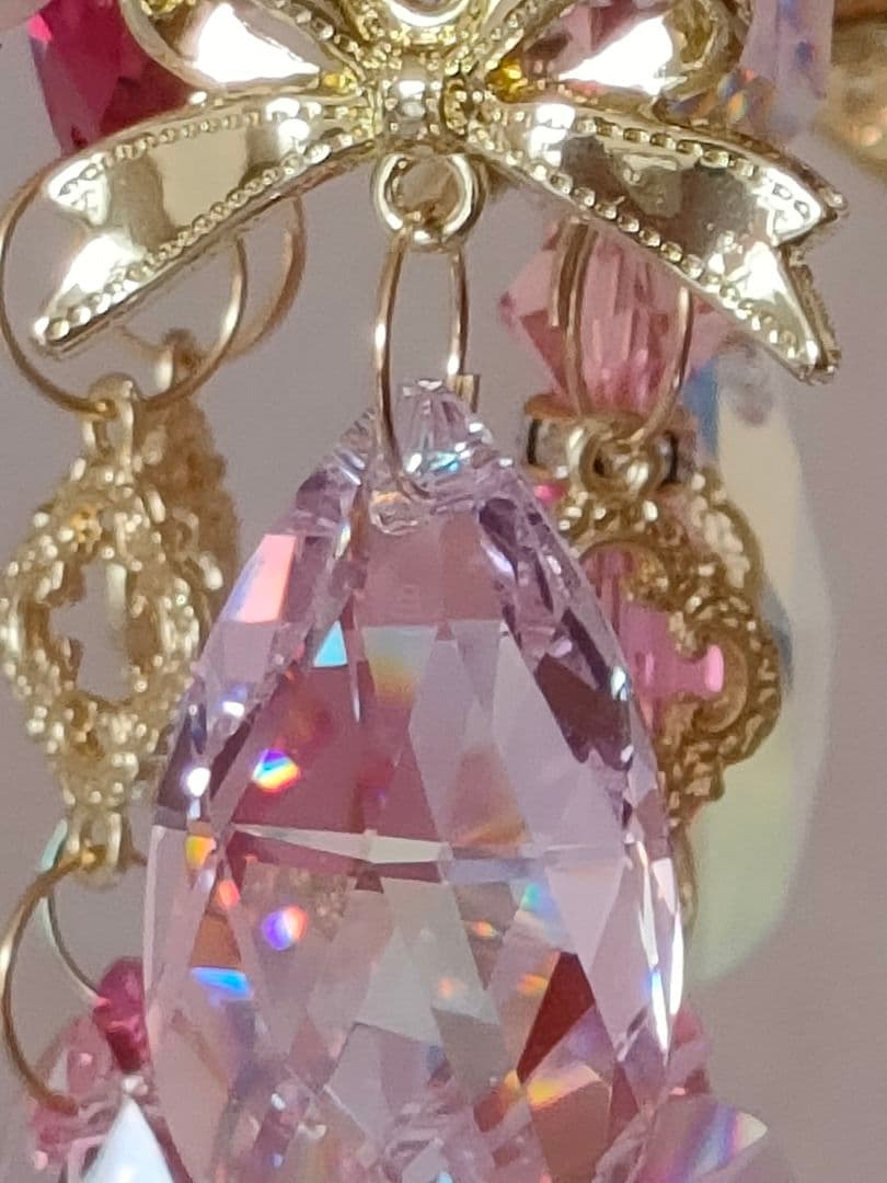 スワロフスキー✨️シャンデリアサンキャッチャー・スタンド付✯ブルーABダリア