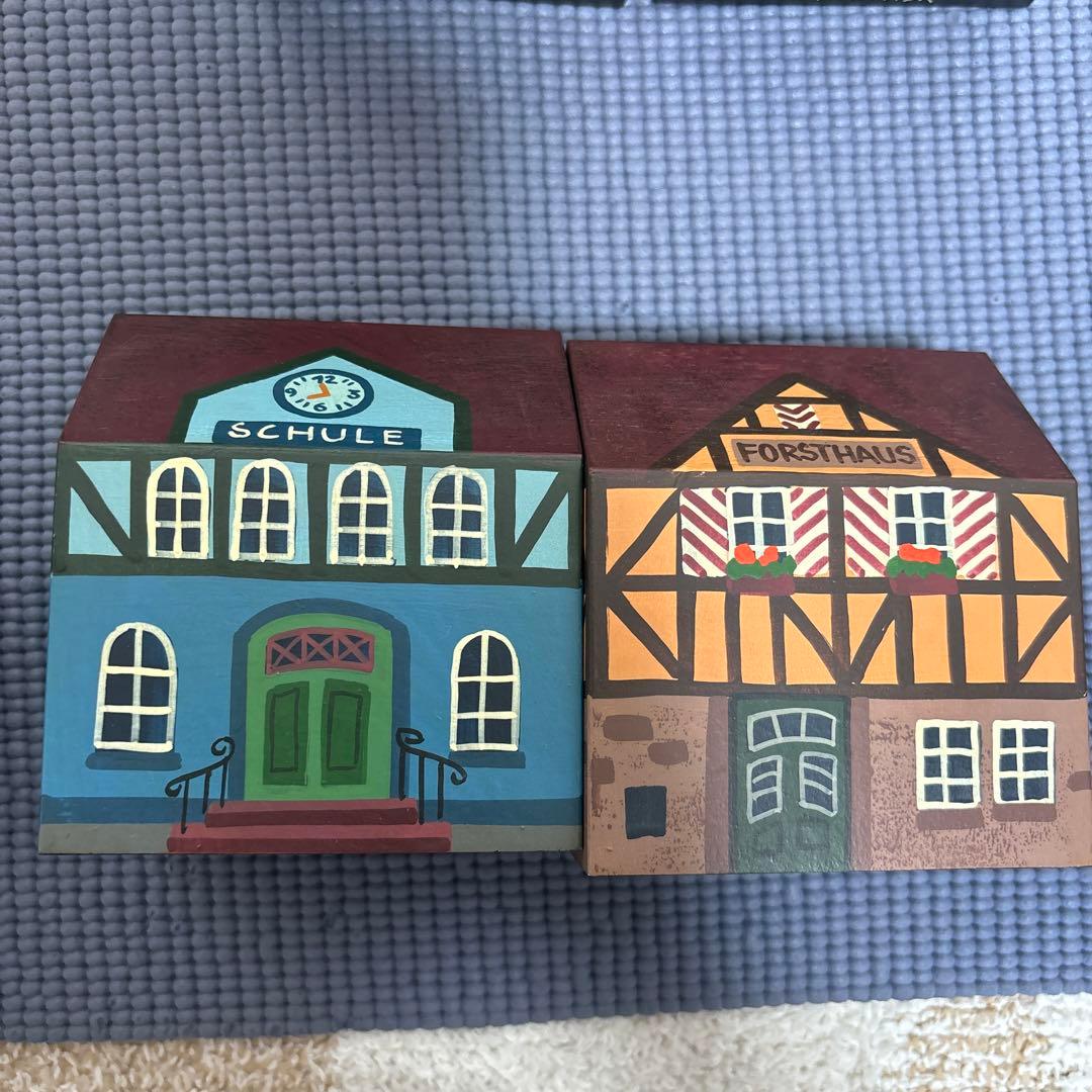 値下　半額以下ドイツ街並み手書オルゴールコレクション12個セット限定100セット