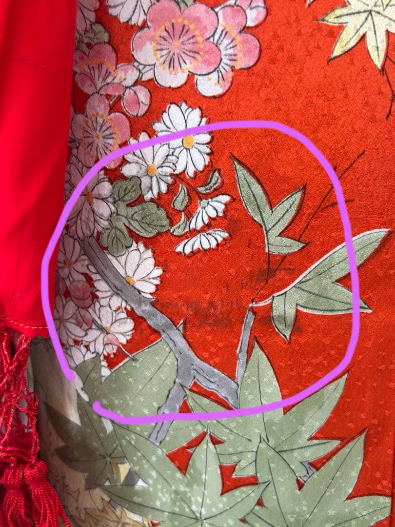 7歳　七五三　正絹着物　手描き　帯　帯揚げ　帯締め　しごきセット