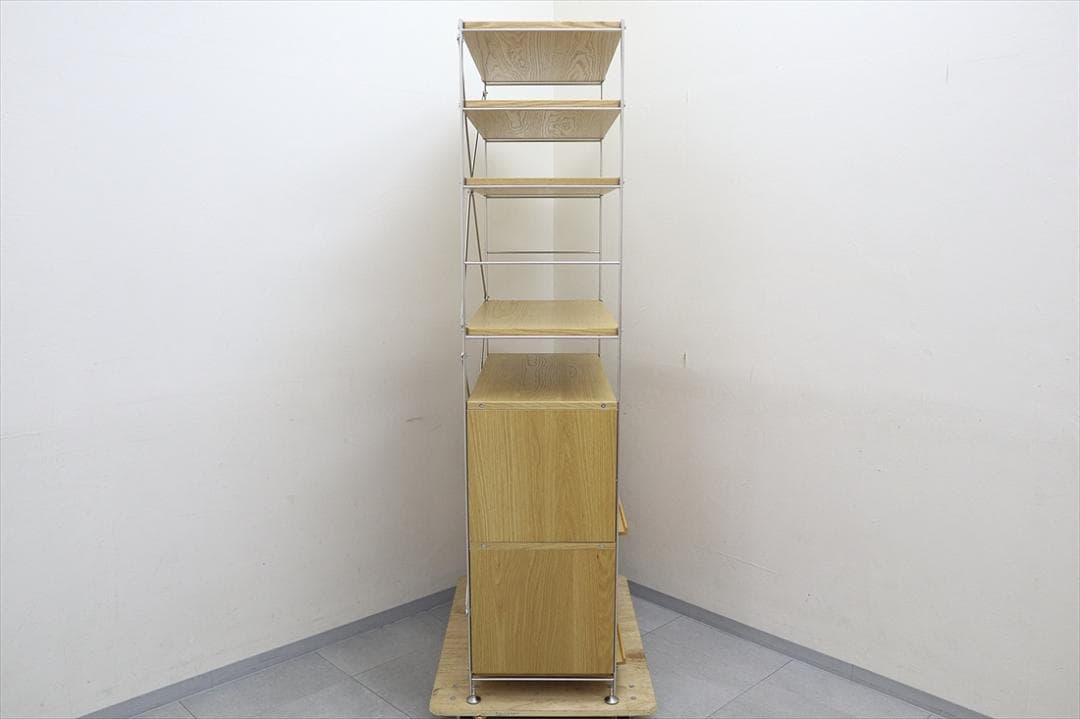 MUJI ステンレスユニットシェルフ ワイド 大 ボックス フラット扉 セット