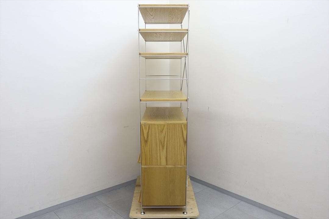 MUJI ステンレスユニットシェルフ ワイド 大 ボックス フラット扉 セット