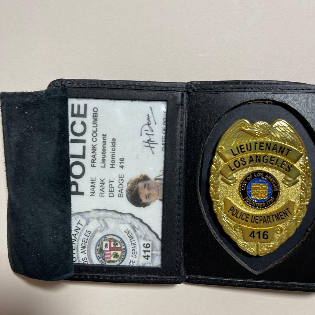 79   刑事コロンボ　　ストロング社製　ロサンゼルス市警IDバッジとケース