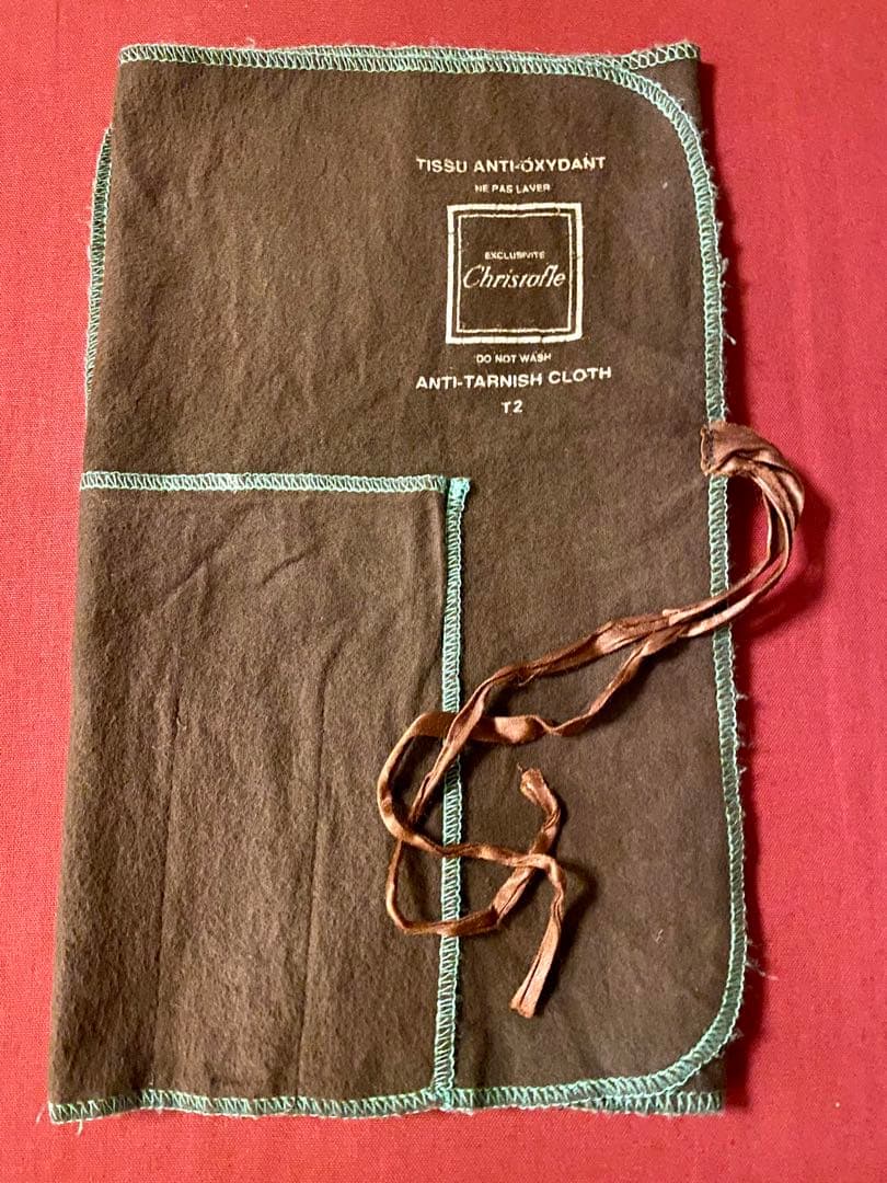 【専用商品】クリストフル黒檀箸ペアセット、純正保管袋、シルバークロス　計3点