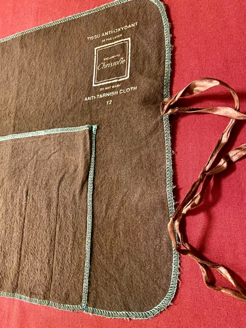 【専用商品】クリストフル黒檀箸ペアセット、純正保管袋、シルバークロス　計3点