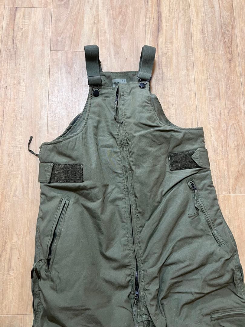 OD サロペット 米軍 放出品 分厚い生地 サイズS フライトパンツ 防寒