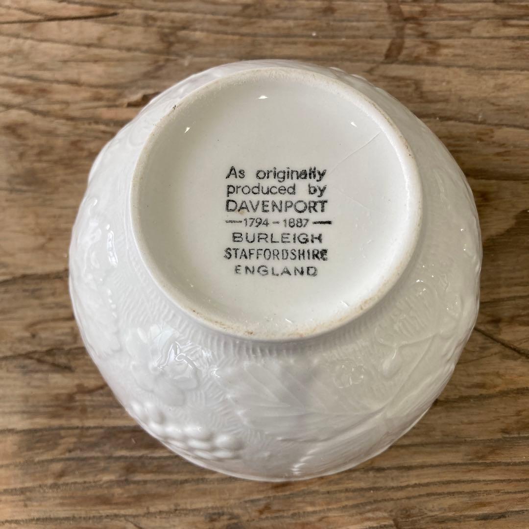 O*i様 英国製 Burleigh バーレイ ダベンポート カフェオレボウル 白