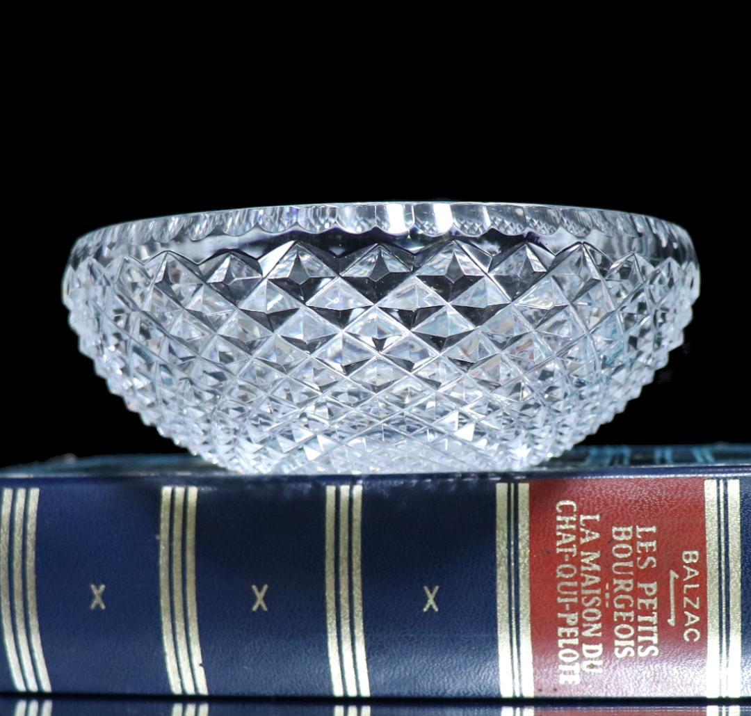 オールド・バカラ 最高級 春海好み 霰切子大型丸鉢 懐石道具 ディアマン ビゾー