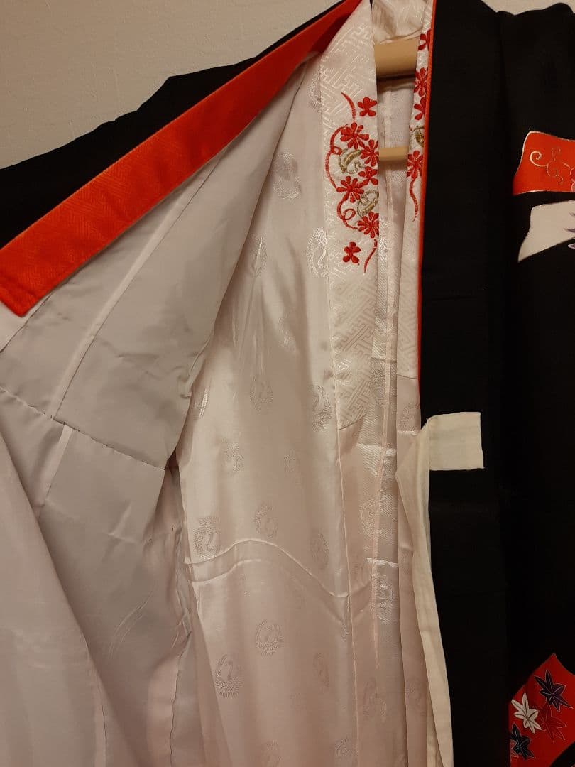 七五三　女の子　着物　鶴　リボン　レトロ　アンティーク