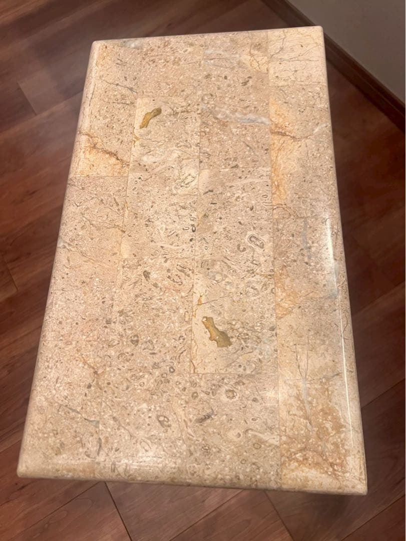 【希少美品】天然石サイドテーブル アイアン マガジンラック モダン ホテルライク