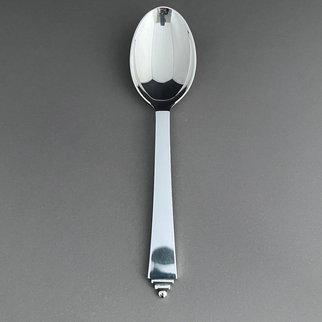 【未使用】ジョージジェンセン PYRAMID ピラミッド ディナースプーン 純銀