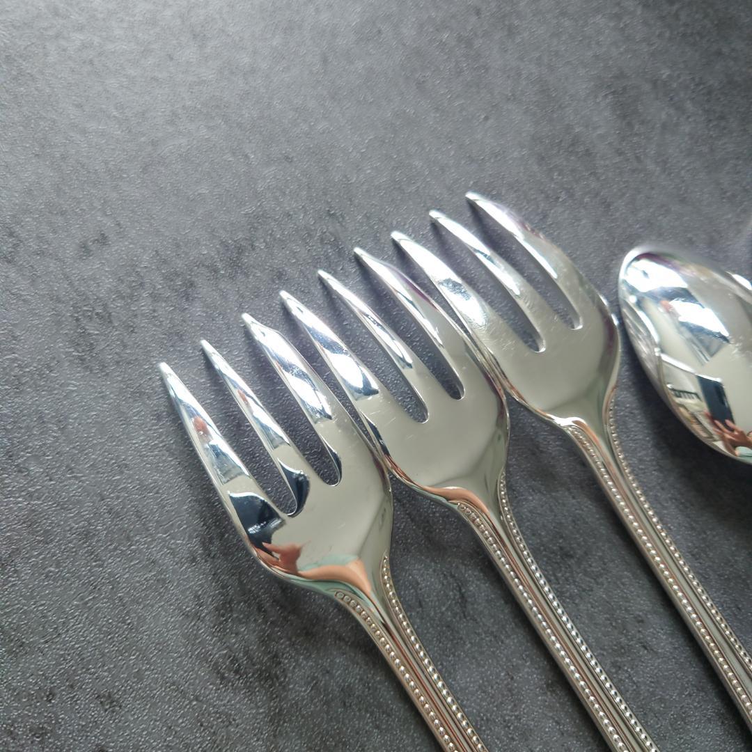 美品 クリストフル パール ケーキフォーク コーヒースプーン 6点