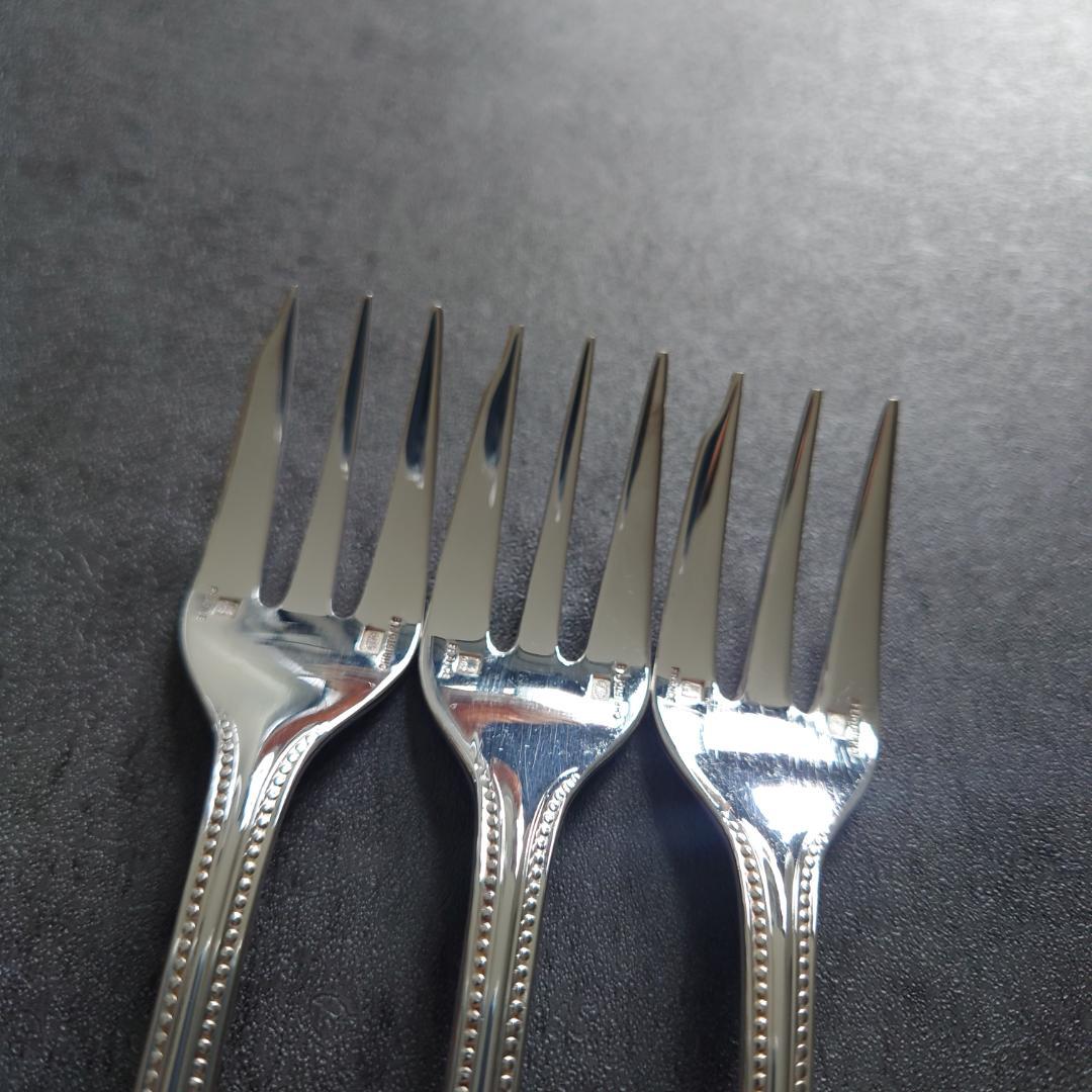 美品 クリストフル パール ケーキフォーク コーヒースプーン 6点