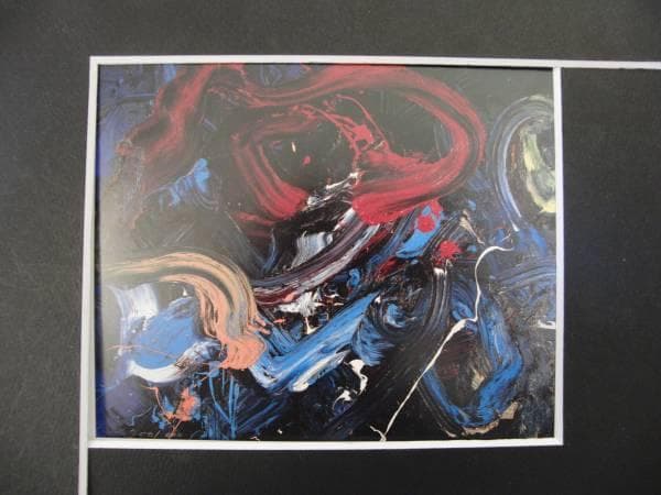 白髪 一雄、地賊星鼓上皀、希少な額装用画集より、美品、新品額装付