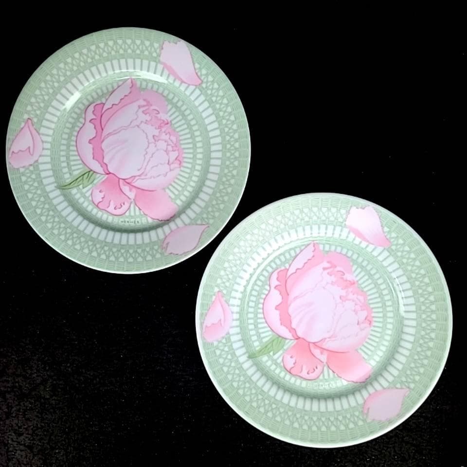 未使用＊エルメス ピヴォワンヌ プレート 2枚 ペア 箱つき 22cm ①