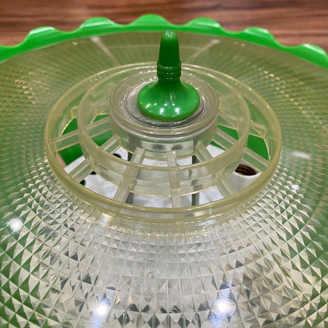 緑 グリーン 3灯 天井照明 昭和レトロ 当時物 レトロポップ インテリア