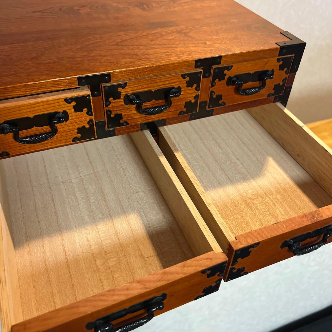 木製 8杯 小箪笥 小引出し 小物入れ ミニタンス 民芸家具 アンティーク