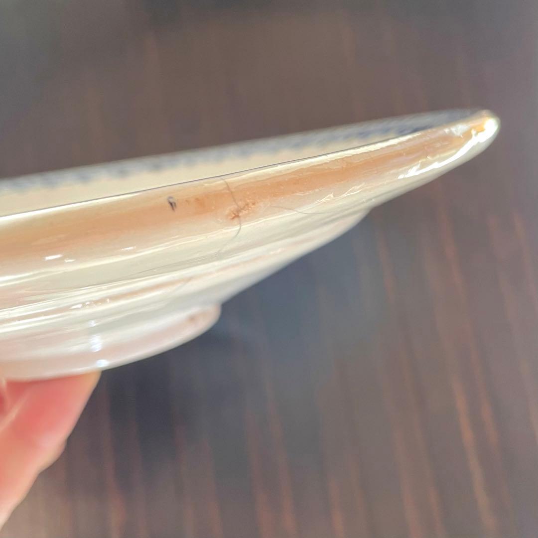 18世紀初頭 フランス アンティーク 染付皿 デルフト プレート 飾り皿 民藝